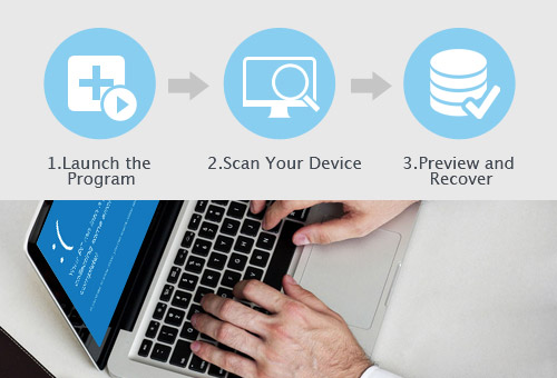 Dapada data recovery software offers three steps to recover lost data.